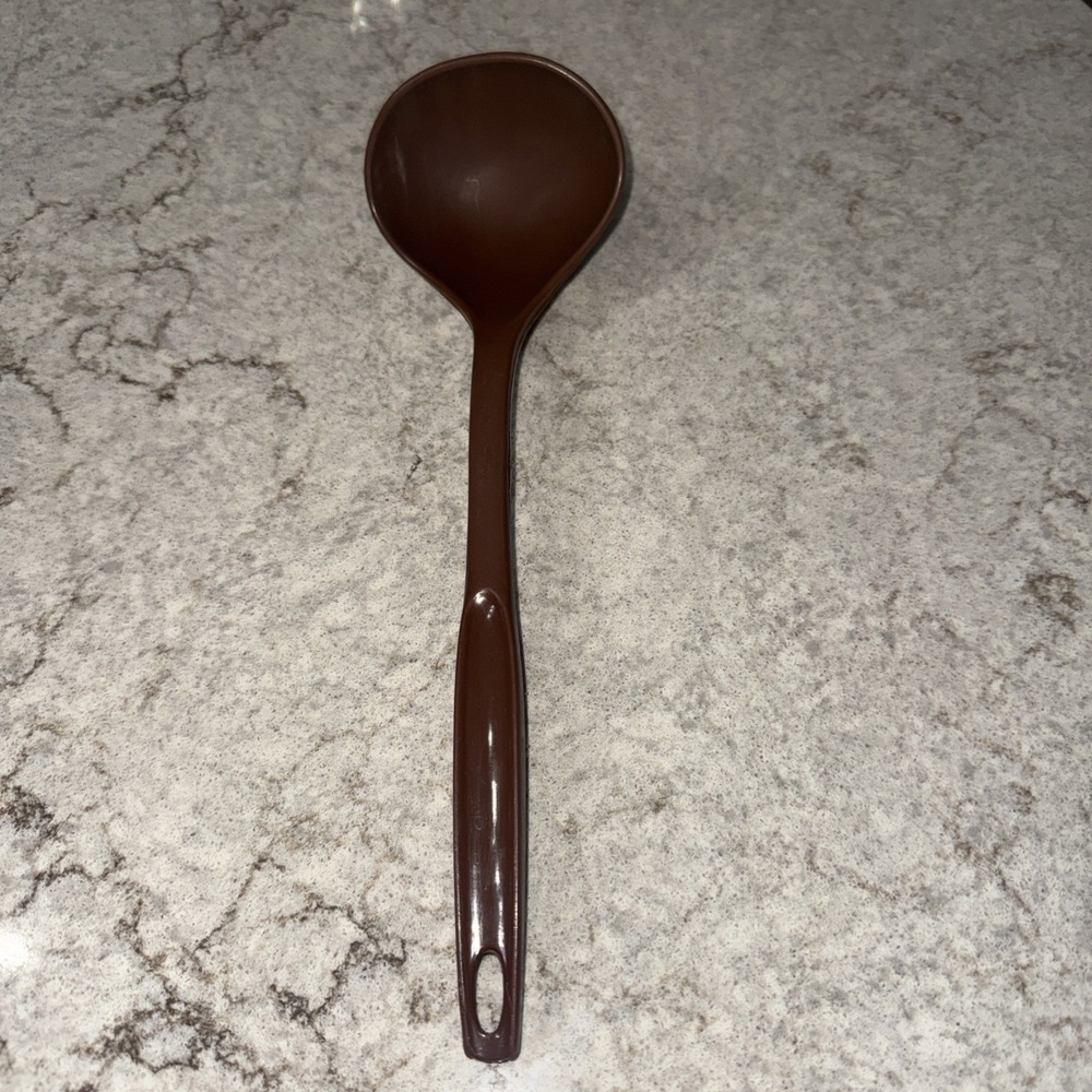Vintage Foley Nylon Soup Stew Ladle Spoon Dipper Kitchen Utensil Brown 11 Inch